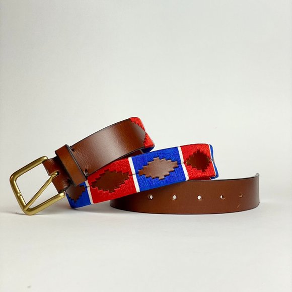 Red White and Blue Polo Belt - Picture 3 of 4